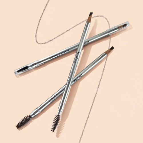 3 pieces of silver double-ended eyebrow pencils